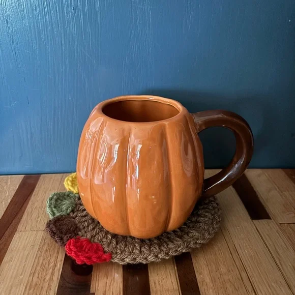 Handmade Crochet Turkey Coaster - Picture 2 of 2